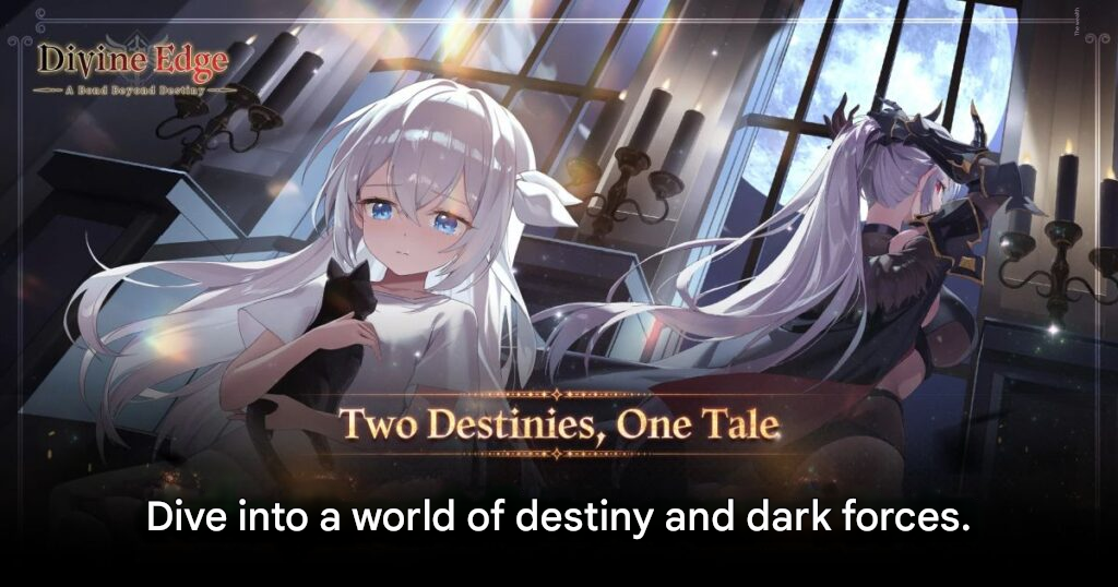 Divine Edge Idle RPG gameplay showcasing Unreal Engine 5 fantasy combat and characters