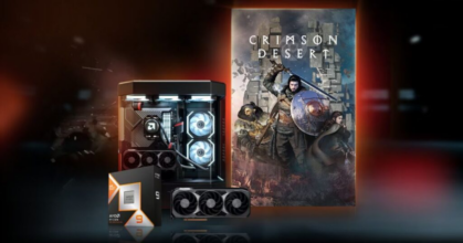 AMD Crimson Desert game bundle promotion featuring Ryzen CPUs and Radeon GPUs