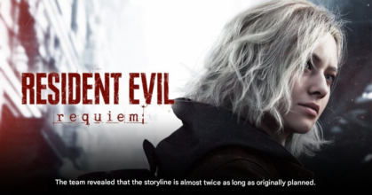 Resident Evil Requiem gameplay showcasing Leon action combat and Grace survival horror scenes