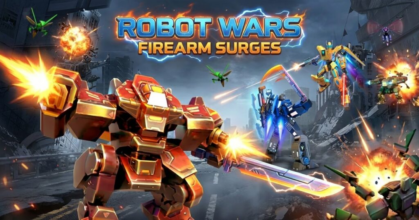 Robot Wars Firearm Surges mobile mech RPG with tank jet and robot transformations